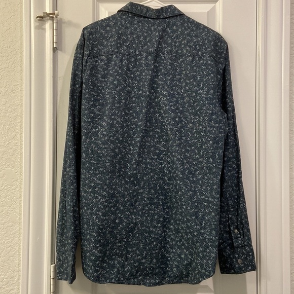 Calvin Klein - Navy Print Button Down Dress Shirt - Picture 8 of 8